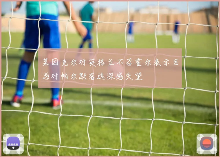 莱因克尔对英格兰不召霍尔表示困惑对帕尔默落选深感失望